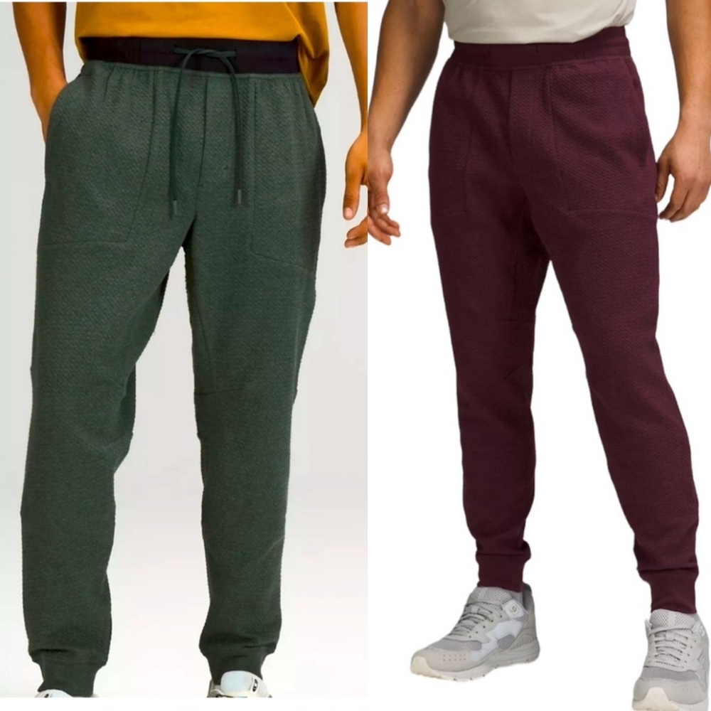 Lululemon At Ease Joggers green and maroon size small x2